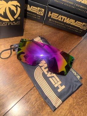 Heatwave Lazer Face Sunglasses - Purple Green Gradient